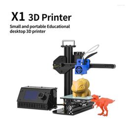 Printers Tronxy X1 3D Printer Desktop Mini Portable Design X Axis PLA TPU Knob Screen Display Glass Bed Diy Kit Impressora 3DPrinters Roge22