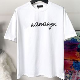 Fashion Women's T-Shirt Letters Style Designers Tops Loose Casual Geometry Tees Sport Street Clothing Plus Size S-4XL