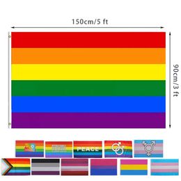 -DHL Shipping Bisexual Pride Flag LGBT 90x150CM Розовый синий радужный флаг домашний декор гей -знамена