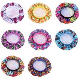 24 sets Mommy and Me Satin Bonnet African Patterns Print Night Sleep Cap Baby Hair Care Women Headwrap Fashion Hair Accessories