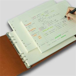 A4 Mind Map Notebook Pu Leather Cover Business Loose-leaf Hand Ledger Studentcornell Square Grid Notepad School Office Supplies 220401