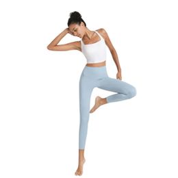 Women Yoga Outfit Align Lu-07 Suit Pants High Waist Sports Raising Hips Gym Wear Leggings Elastic Fitness Tights Workout Set