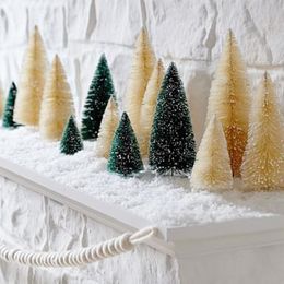 8pcs Christmas Tree Mini Artificial s Decorations for Home Gold Green White Navidad Natal Year Xmas Decor Y201020