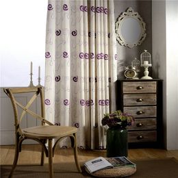 European Cotton Linen Embroidery Blackout Curtain for Living Room High Quality Window Bedroom Balcony Drapes W220421
