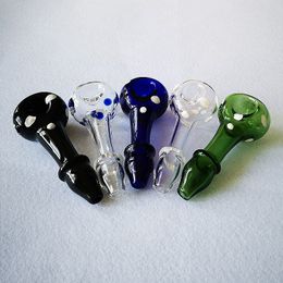Unique Colourful Pyrex Glass Oil Burner Pipe Tobacco Water Hand Pipes Glass Tube Smoked Pipes Smoking Accessories