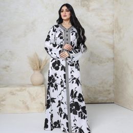 Ethnic Clothing Jalabiya Arabic Abaya Dubai Dresses For Women Moroccan Caftan Evening Party Gown Muslim Dress Kaftan Casual Islam Modest Out