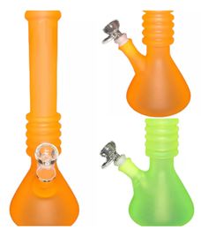 Vintage 12INCH Frosted Glass BONG Hookah Smoking Water Pipes Oil Burner with bowl or Banger can put customer LOGO by DHL UPS CNE