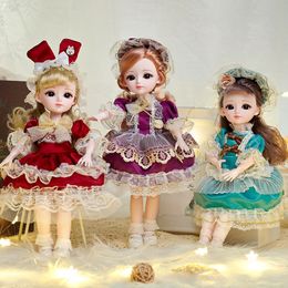 31cm Bjd Doll Fruit Summer Series 6 Points Princess Fashion Suit 23 Joints Movable 3D Eyes Girl Dress Up Play House Gift Toy 220826