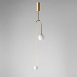 Pendant Lamps Postmodern U-Tube Glass Lights Black Gold Hanglamp For Kitchen Living Room Bar Suspension Lighting FixturePendant