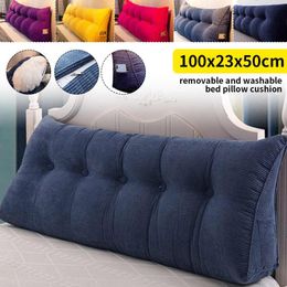 Cushion/Decorative Pillow Sofa Long Home Bedroom Triangle Bedside Large Removable Soft Cushion Washable Backrest Bed Waist PillowCushion/Dec