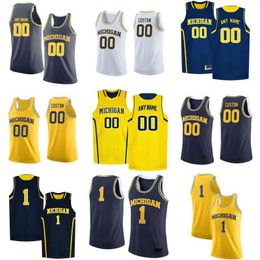 rare Michigan Wolverines Jerseys Cole Bajema Jersey CJ Baird Eli Brooks Colin Castleton Davis Mens College Basketball Wears Custom Stitche