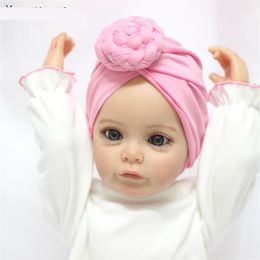 Donut Cotton Hat Baby Girls Hair Accessories Snail Baby Girl Twist Bonnet Hat Summer Newborn Spring Hat Pom Pom Turban Headwraps