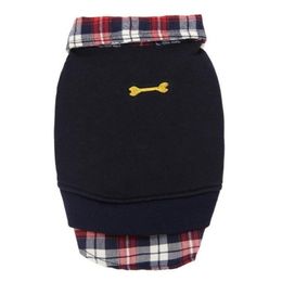 1PC Dog Cat Grid Puppy Warm TShirt Pet Clothes POLO Shirt Coat Costume Festival Tshirt Autumn Spring Clothing For s Y200917