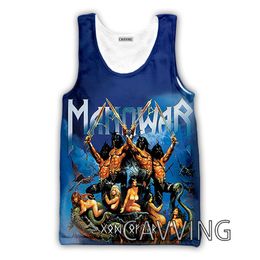 Fashion Women/Men's 3D Print Manowar Band Tank Tops Harajuku Vest Summer Undershirt Shirts Streetwear 220622