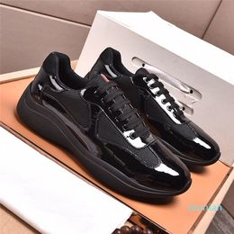 2022s Men's black leather sports shoes high quality flat sports comfortable mesh lace up casual shoes outdoor casual sneakers EU38-46