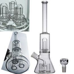 Unique Tower Hookah Glass Bubbler Straight Vapour Hookah Mashroom Inside Handmade Water Pipe 14mm Joint Bowl Arm Tree