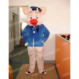 Halloween Pig Mascot Costume Cartoon Cattle Theme Character Carnival Unisex Adults Outfit Christmas Party Outfit Suit