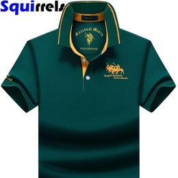 men s polo shirt short sleeve t shirt summer Lapel Loose Large Size Half Sleeve T shirt Top Men s Clothing 220614