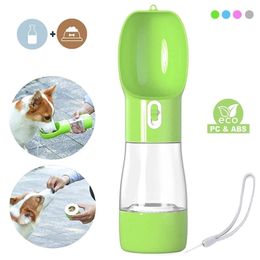 Portable Pet Dog Water Bottle For Small Large Dogs Travel Puppy Cat Drinking Bowl Outdoor food Dispenser Feeder Pet Product 210320