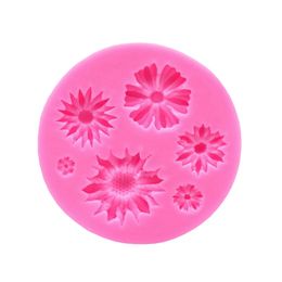 Daisy Flower Cake Baking Mould Pink Silicone Moulds Baking Moulds 1221267