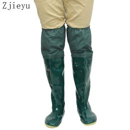 2018 new green soft sole fishing boots pvc high bot rain boots men antiskid boots galoshes mens rubber rain boot