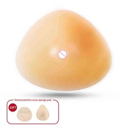 Nxy Breast Pad Atr Wire Free Breast Prosthesis Lifelike Silicone Pad Fake Boob for Mastectomy Bra Women Cancer or Enhancer 220610