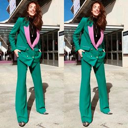 Colour matching Mother of the Bride Pants Suits Plus Size Lady Oversize Blazer Trousers Set Wedding Wear 2 Pieces