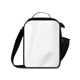 DHL30pcs Ice Bags Sublimation Move DIY Blank White Student Polyester portable thick expression lunch bag ice pack