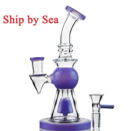 7 Inch Heady Glass hookahs Showerhead Perc 14mm Joint Female Glass Water Pipes Pyramid Design Oil Dab Rig With Bowl Ship By Sea