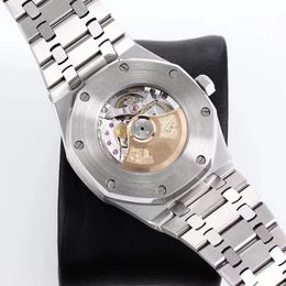 Relógio masculino super qualidade 41mm 15400 relógio mecânico automático de liga de aço com movimento de vidro de safira à prova d'água 5 atm2874