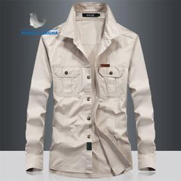 Military Quick-drying Men's Tactical Clothing Outdoor Camping Long-sleeved shirts Turn-down Collar Large Size Male Khaki 220323