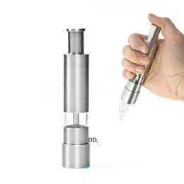 Stainless Steel Pepper Grinder Portable Manual Pepper Muller Seasoning Grinding Milling Machine Mini Cooking kitchen RRB14876