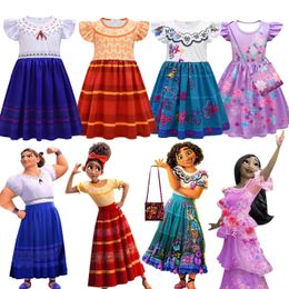 Movie Charm Mirabel Madrigal Girl Sling Ballet Dress Cosplay Costume Fancy Clothing Ball Princess Dress es Halloween Carnival