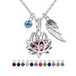 Pendant Necklaces Urn Birthstone Necklace Fashion Jewellery Always In My Heart Mini Into Beautiful Lotus Cremation Memorial AshesPendant