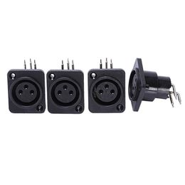 Other Lighting Accessories 10pcs Black XLR 3pin Female Jack Panel Mount Chassis PCB Socket ConnectorOther