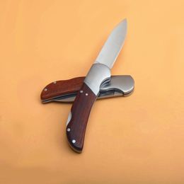 Top quality 1381 Folding Knife 8Cr13Mov Satin Drop Point Blade Rosewood Handle EDC Pocket Knives