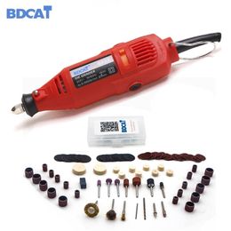 BDCAT 180W Electric Dremel Mini Drill polishing machine Variable Speed Rotary Tool with 106pcs Power Tools accessories 201225