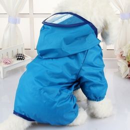 Hooded Pet Dog Raincoats Waterproof Clothes For Small s Chihuahua Pug Clothing Raincoat Poncho Puppy Rain Jacket 6 Colours Y200917