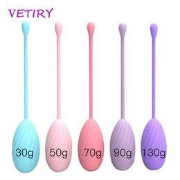 Eggs/Bullets VETIRY 5Pieces/Set Safe Silicone Smart Kegel Ball Sex Toys for Wome 220822