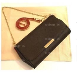 2022 NOVA Brand Favorda Chain Bag Classic Old Flip Flip Design Evening Pacote de couro Crossbody Pacote M40718 N41275