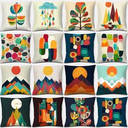 Pillow Case Creative Geometric Printing Pillow Car Sofa Seat Cushion Cover Home Decoration Covers Decorative 220714