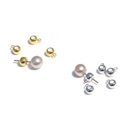 Ring Ball Ear Back Stoppers Gold Silver Plated Round Ear Plugs For Jewellery Making DIY Earring Accessories