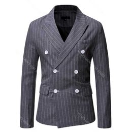 Men's Suits & Blazers Fashion Stripe Men Tuxedos/Business Smart Casual Blazer/Wedding Party Groomsmen Evening Dinner Jacket Coat 1 Pcs/Slim