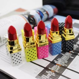 Lighter Lipstick Shaped Butane Cigarette Inflatable No Gas Flame Lady Lighters 5 colors For Smoking Pipes Kitchen Tool 2022