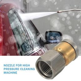 Water Gun & Snow Foam Lance Sewer Jetter Nozzle G1/4" Button Nose Pressure Drain Hose Pipe Tap Spray For Car Home Cleaning Machine