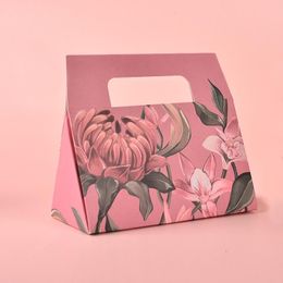 Gift Wrap Romantic Floral Tote Bag Ins Style Wedding Gifts For Guests Birthday Party Lipstick Cosmetics Box Packaging Sac CadeauGift WrapGif