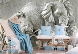 Custom 3d wallpaper mural living room bedroom Embossed animal TV background Wall Mural home decor wallpapers papel de parede improvement