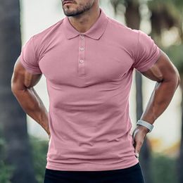 Plus Size Have Button T-Shirts Top Mens Clothing T Shirts Tops White Black Pink Grey Green Short Sleeve Sports Fashion Wear Summer Clothes Tees Shirt