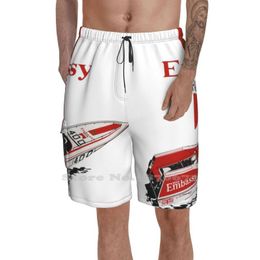 Men's Shorts Embassy Racing Boat. Quick Dry Swimming Beach Offshore Inboard Mercury Cigarette Powerboat OceanMen's