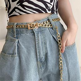 Belts 90cm Waistband Pants Metal Belt Unisex Chain Wild Simple Retro Hip-hop With Suit Jk Waist Jeans 2022 TrendyBelts